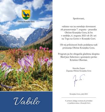 Vabilo - občinski praznik 2023